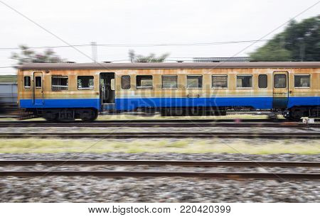 Capture Moving Shot Of The Old Train
