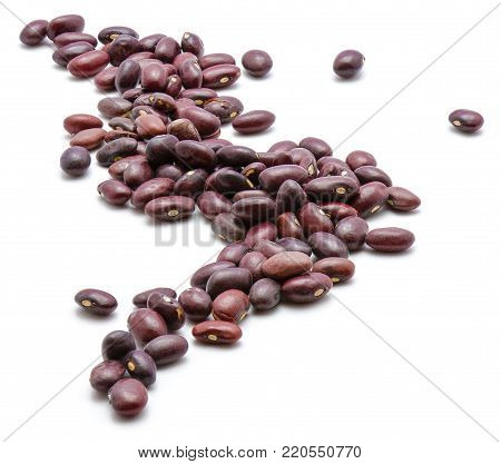 Snake of kidney beans isolated on white background