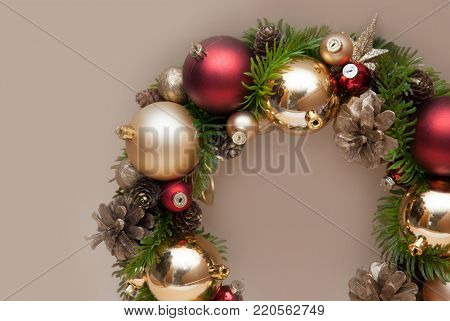Christmas Decorative Wreath with Fir Branch and