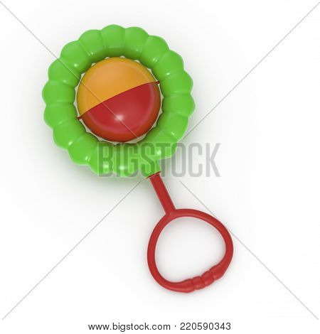 Children's Color Plastic Rattles in the form of a flower