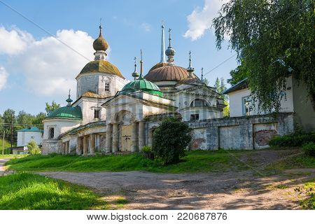 Church Paraskev Fridays, in the summer afternoon in the city of Staritsa. Tver region. Russia