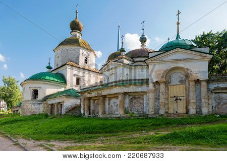 Church Paraskev Fridays, in the summer afternoon in the city of Staritsa. Tver region. Russia