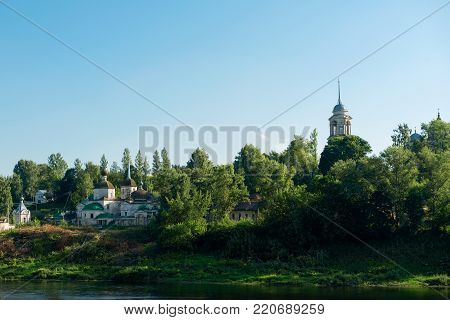 Church Paraskev Fridays, in the summer afternoon in the city of Staritsa. Tver region. Russia