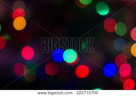 Beautiful fantasy colorful pastel bokeh blurred defocused backdrops soft lights background with selective focus.