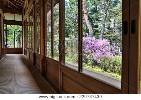 Nikko, Japan - May 6, 2012: Tamozawa Imperial Villa Gardens In Nikko, Japan. The Historic Villa Has 