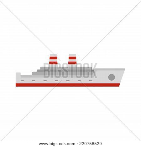 Ship passenger icon. Flat illustration of ship passenger vector icon isolated on white background