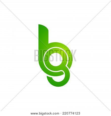 modern BG green letter Initial alphabet Logo Template
