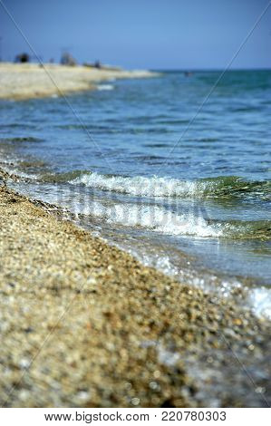 Sea and beach on summer sunny day