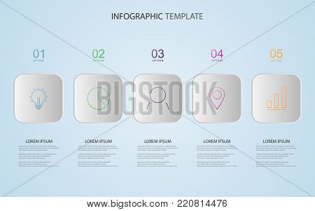 Business data with abstract elements of graph. Vector template for presentation. Creative concept for infographics