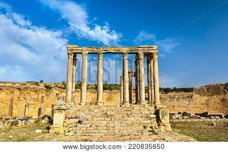 Temple of Juno Caelestis at Dougga, an ancient Roman town in Tunisia. North Africa