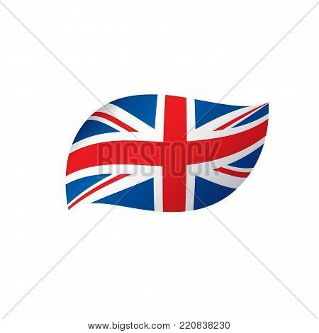 United Kingdom flag, vector illustration on a white background