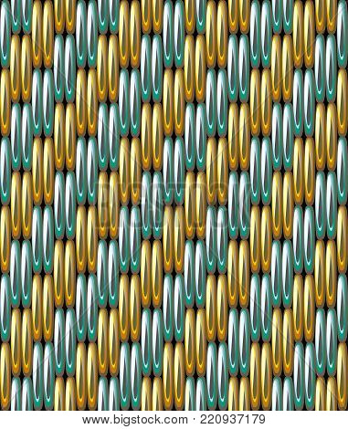 Vector Seamless Pattern Imitation Gold Grid Metallic
