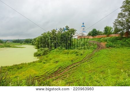 River Church  Summer Before Rain Rural Nature