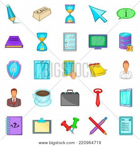 Compartment icons set. Cartoon set of 25 compartment vector icons for web isolated on white background