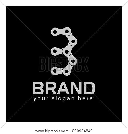 Letter B, Logo Letter B And Chain. Logo Formed By Chain