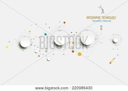 Infographic technology template timeline hi-tech digital and engineering telecoms can be used for your business,book cover,layout,template,banner,diagram, Infographic presentation, Vector illustration