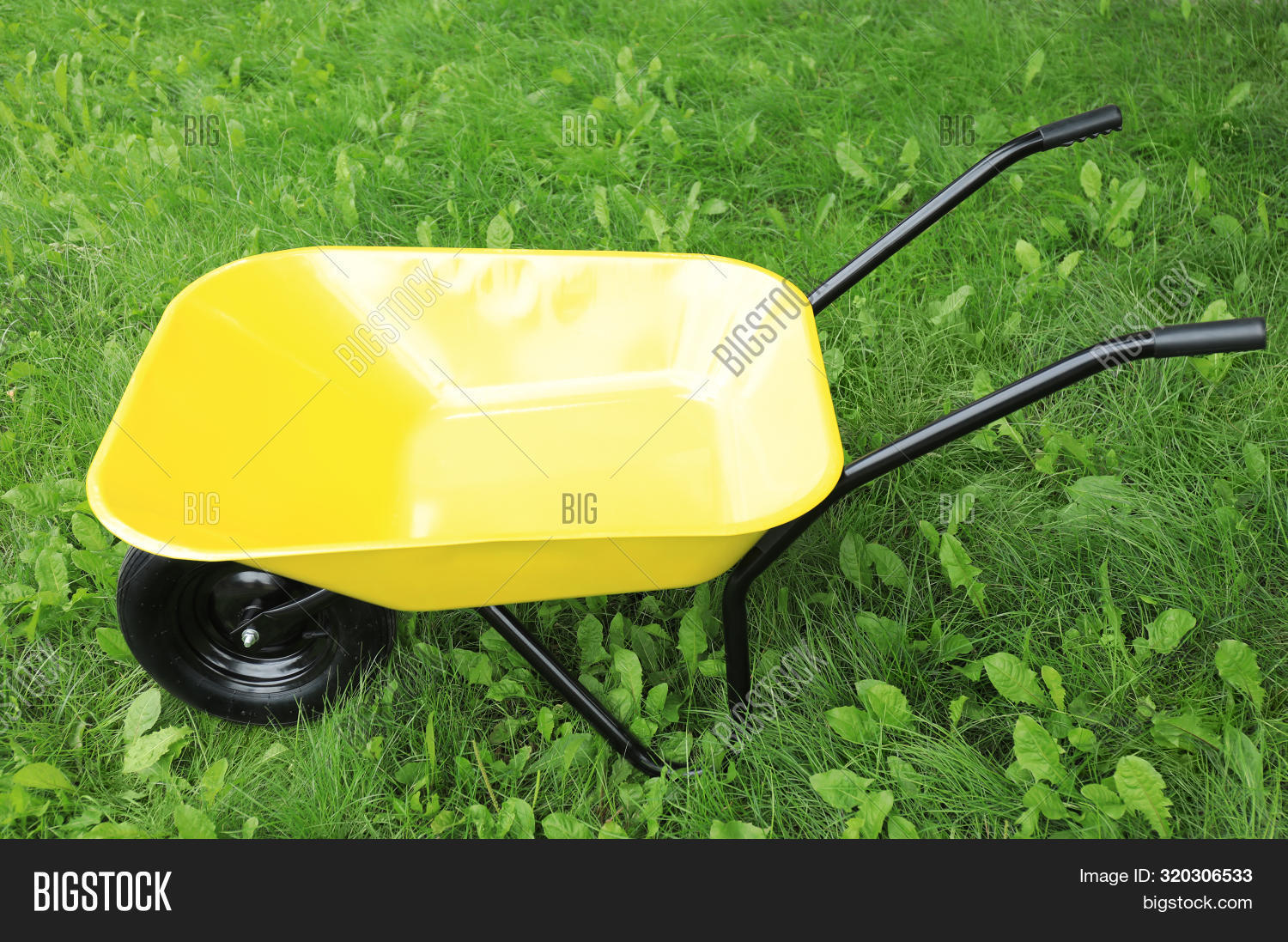 Yellow Wheelbarrow On Image & Photo (Free Trial) Bigstock