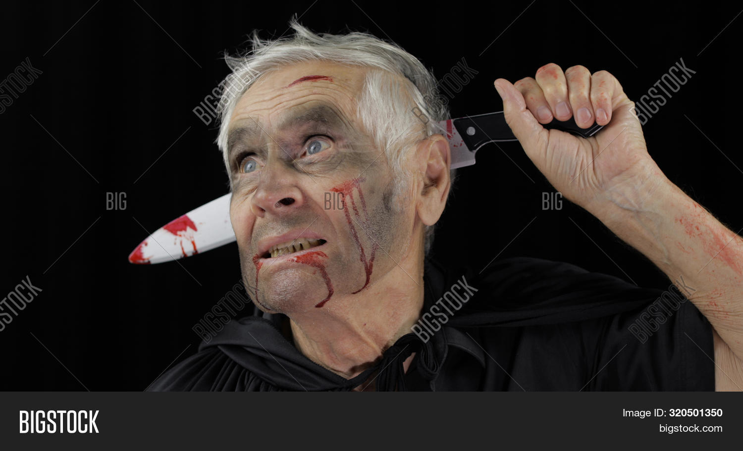 Elderly Man Knife Head Image & Photo (Free Trial) Bigstock