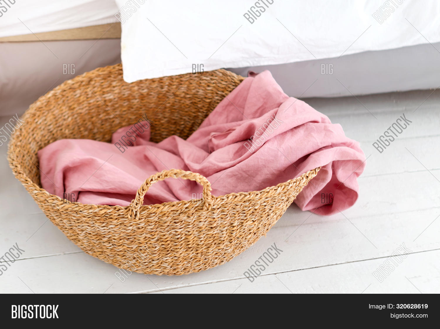 Laundry Basket Pink Image & Photo (Free Trial) Bigstock