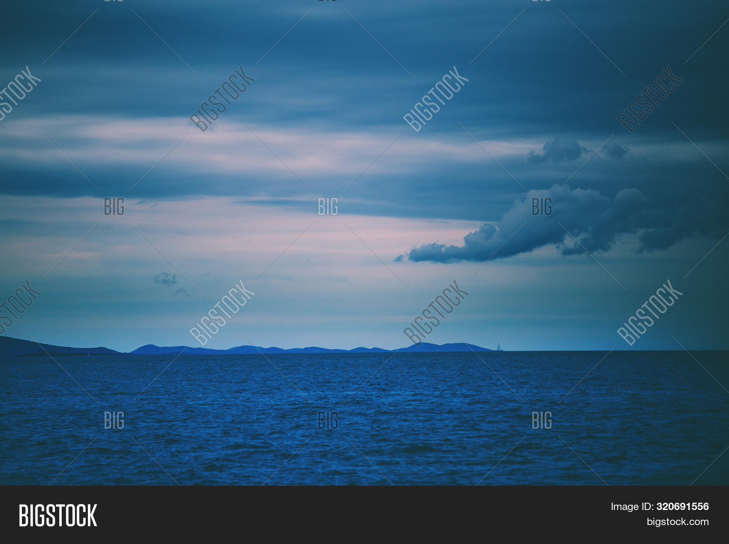 Sea Setting Example Night Sky Sea. Setting Image & Photo (Free Trial) | Bigstock
