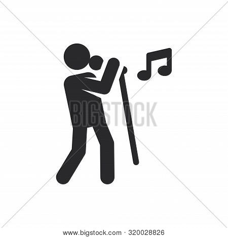 Singer Icon Isolated On White Background. Singer Icon In Trendy Design Style For Web Site And Mobile