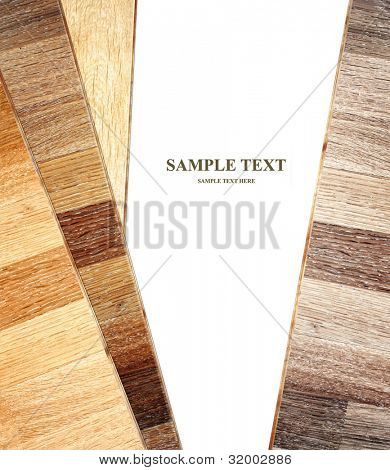 Parquet rovere nuovo. Isolato sopra bianco