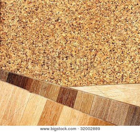 Nuovo parquet di quercia e sughero pavimenti texture