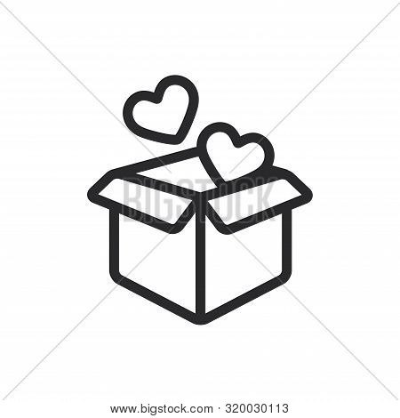 Open Box Icon Isolated On White Background. Open Box Icon In Trendy Design Style For Web Site And Mo