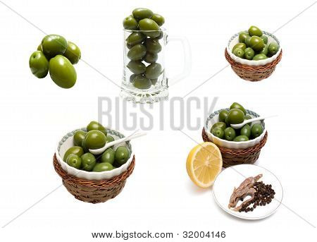 grÃ¼ne Oliven-collage