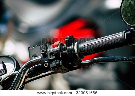 Athens Greece August 28, 2019 View Of A Ducati Monster 620 Ie Motorcycle Parked In The Streets Of At