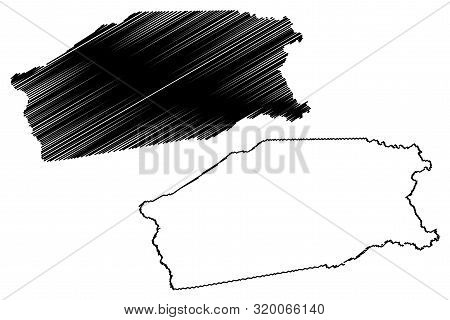 Madison County, Texas (counties In Texas, United States Of America,usa, U.s., Us) Map Vector Illustr