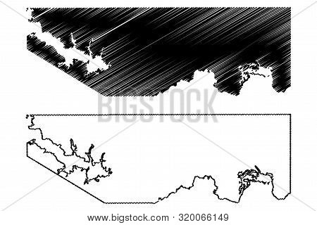 Marion County, Texas (counties In Texas, United States Of America,usa, U.s., Us) Map Vector Illustra