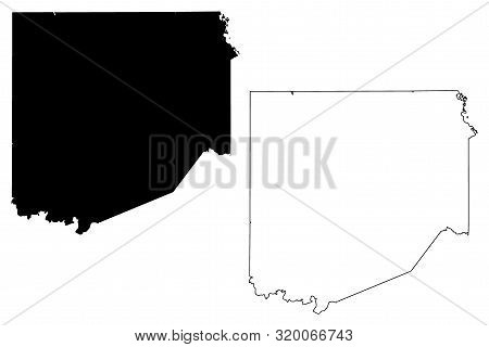 Upshur County, Texas (counties In Texas, United States Of America,usa, U.s., Us) Map Vector Illustra