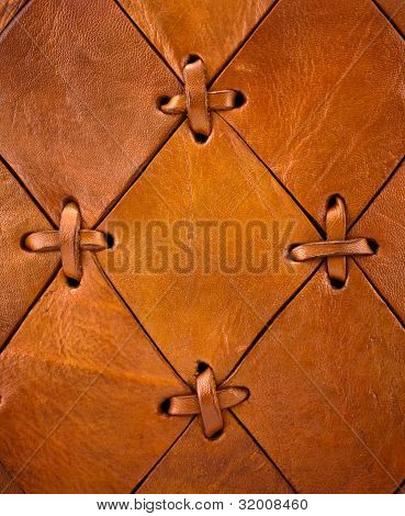Textura de couro com Selvage