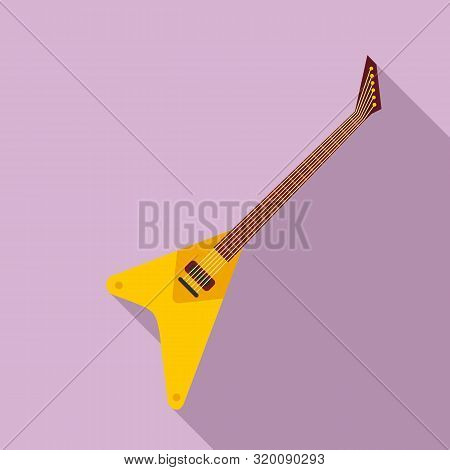 Music Guitar Icon. Flat Illustration Of Music Guitar Vector Icon For Web Design