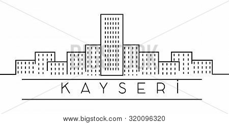 Kayseri City Outline Icon. Elements Of Turkey Cities Illustration Icons. Signs, Symbols Can Be Used 