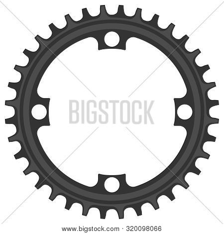 Vector Bicycle Chainring 36 Tooth Isolated. Mtb Gear.