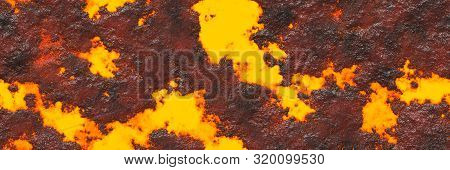 3D Illustration. Volcano- Background Magma