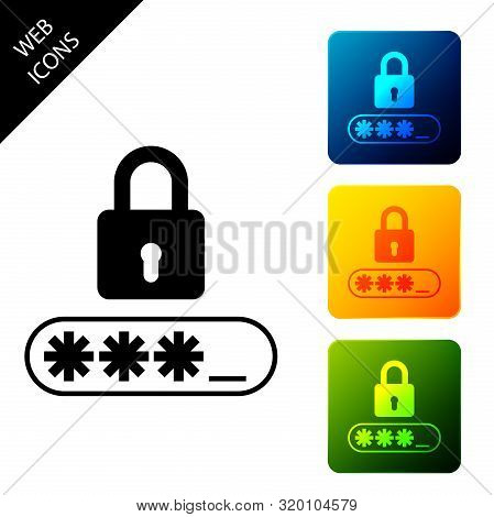 Password Protection And Safety Access Icon Isolated. Lock Icon. Security, Safety, Protection, Privac