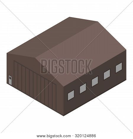 Brown Hangar Icon. Isometric Of Brown Hangar Vector Icon For Web Design Isolated On White Background