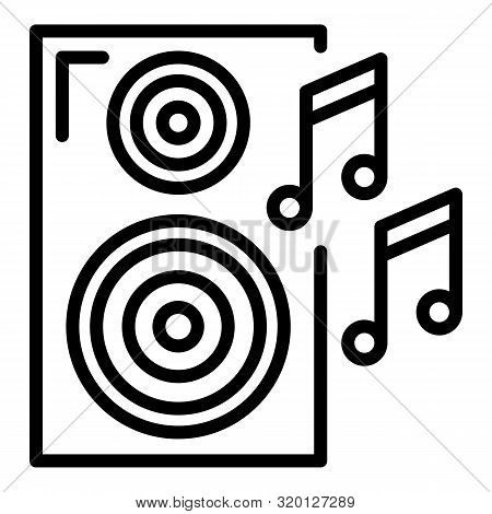 Music Column Icon. Outline Music Column Vector Icon For Web Design Isolated On White Background
