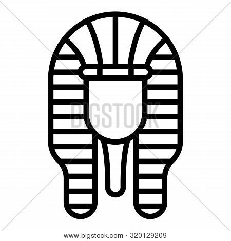 Pharaoh Tutankhamun Icon. Outline Pharaoh Tutankhamun Vector Icon For Web Design Isolated On White B