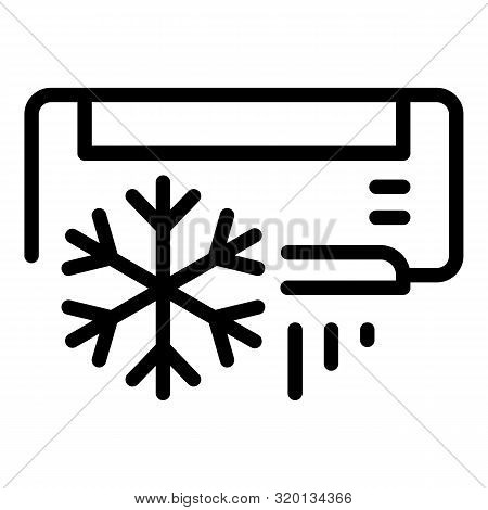 Air Conditioning Snowflake Icon. Outline Air Conditioning Snowflake Vector Icon For Web Design Isola