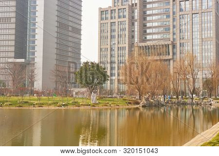 SHANGHAI, CHINA - CIRCA FEBRUARY, 2013: urban landscape of Shanghai in the daytime..