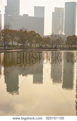 SHANGHAI, CHINA - CIRCA FEBRUARY, 2013: urban landscape of Shanghai in the daytime..