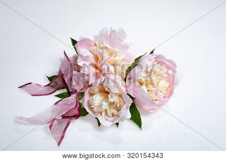 Bouquet Of Flowers On An Isolated Studio Abckground