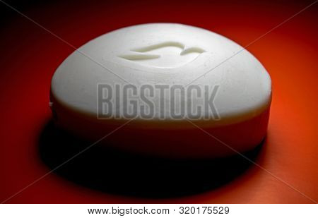 Bucuresti, Romania. September, 02, 2019-  The New Dove Soap- The Logo Representing A Dove, Embossed 