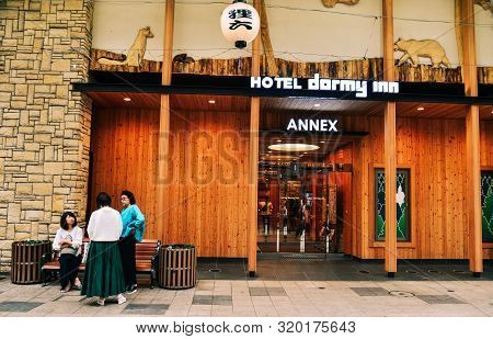 Sapporo, Japan - Jul 2, 2019. Hotel Dormy Inn In Sapporo, Japan. Sapporo Is The Capital Of The Mount