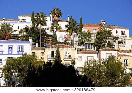 Pretty Townhouses And Apartments On The Hillside, La Heredia, Malaga Province, Andalucia, Spain, Eur