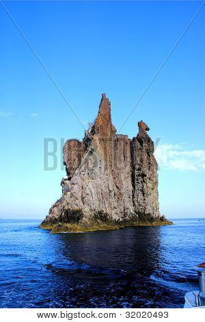 Rock v ostrov Stromboli
